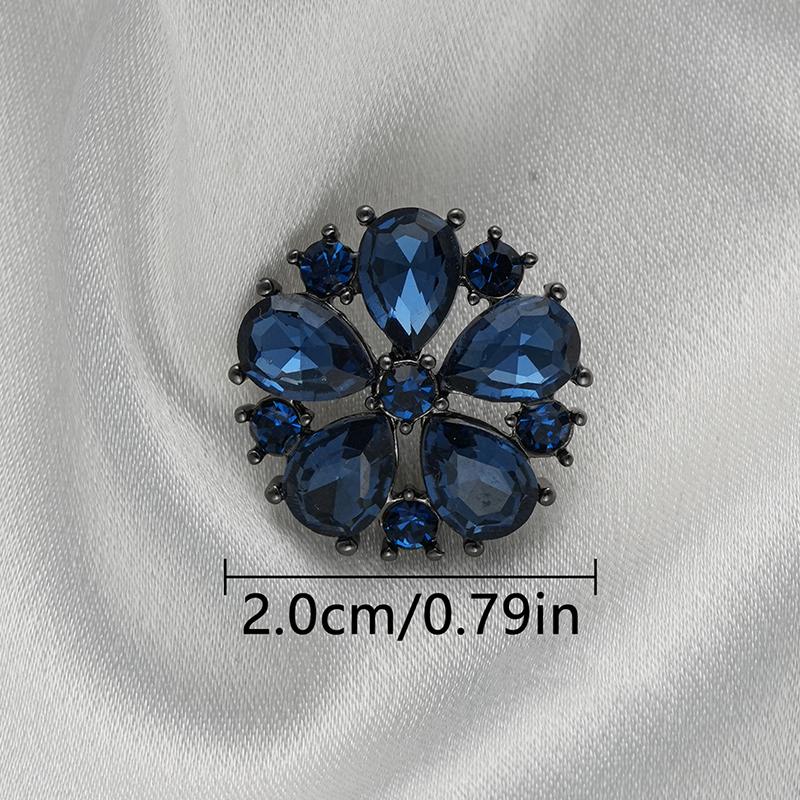 Designer Rhinestone Flower Buttons Hollow 3Pcs 15mm 21mm 25mm DIY Craft Accessories For Home Sewing Projects
