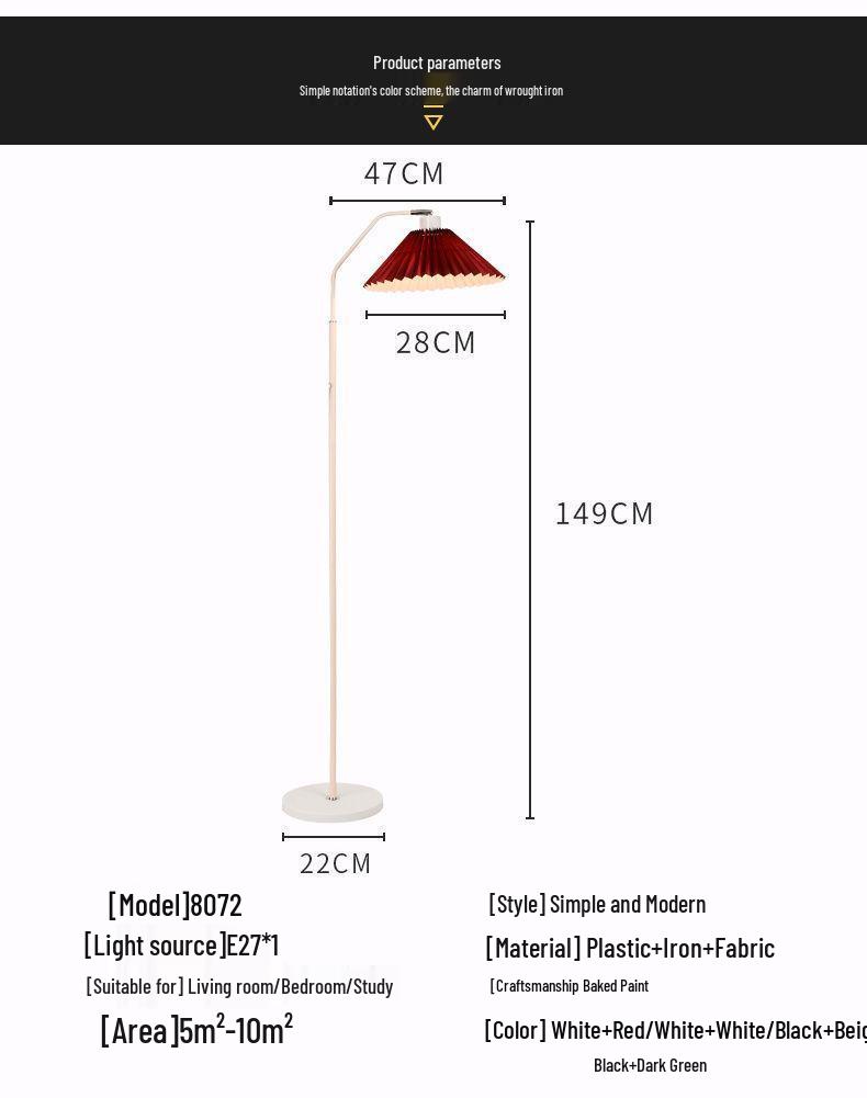 Modern American-Style Floor Lamp for Living Room or Bedroom