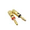 Gold-Plated Solderless Banana Plug Speaker Cable Connector