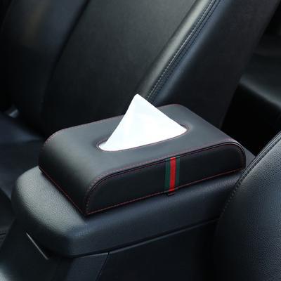 Luxus Mikrofaser Leder Auto Tissue Box Armaturenbrett Armlehne Box Innenaufbewahrung Handtuch Sets Tablett Papier Dekoration Sitz Typ