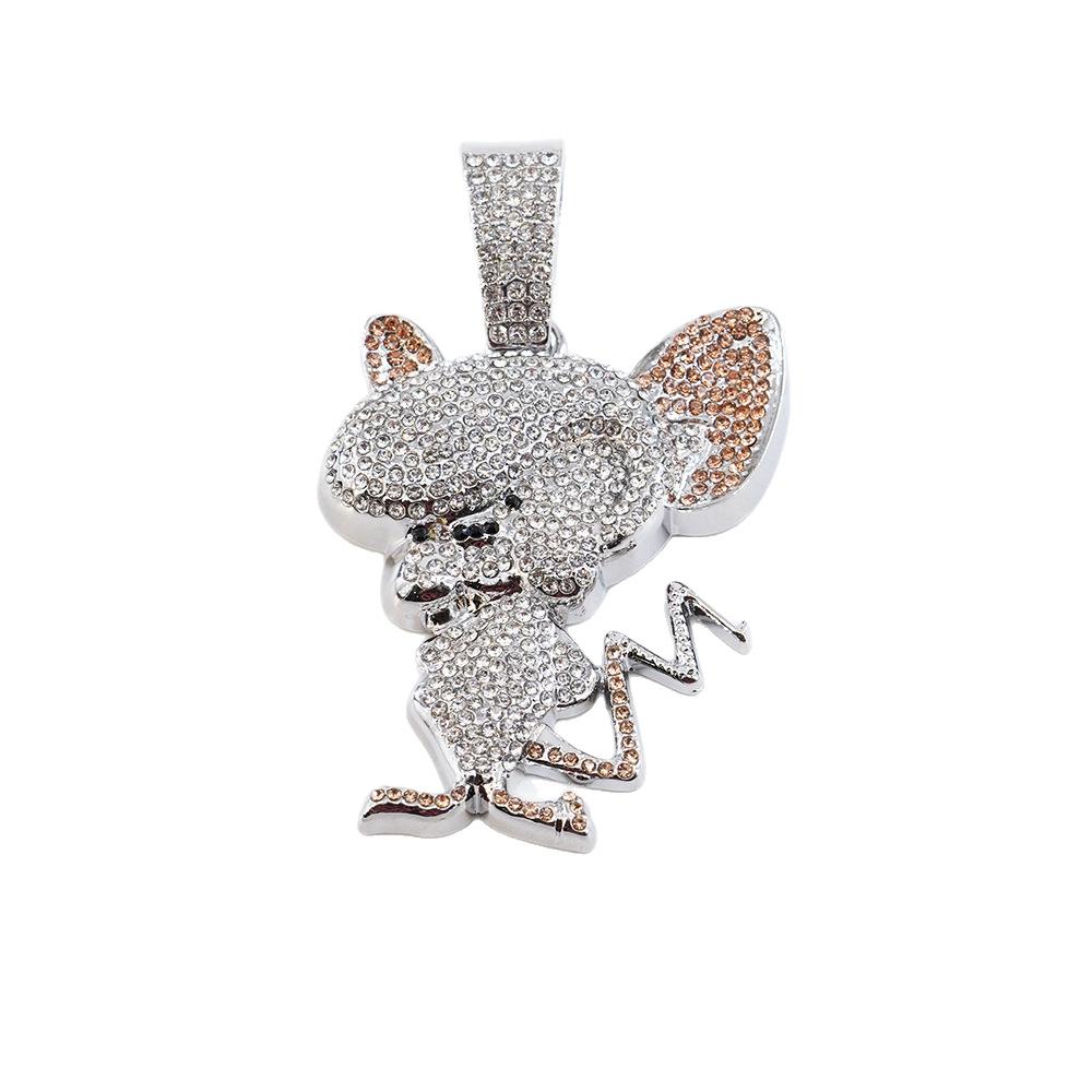 Hot Selling Cartoon Anime Jerry 3D Alloy Pendant Necklace In Europe and America, Fashionable and Versatile Men's Gift Jewelry
