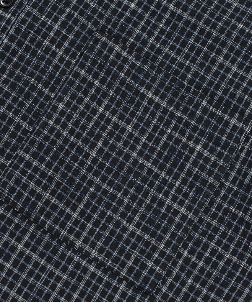 CARGOBROS Classic Mini Check Short Sleeve Shirt (Black)