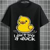 Nové letní pánské módní tričko s potiskem Lucky Duck, pánské tričko, top