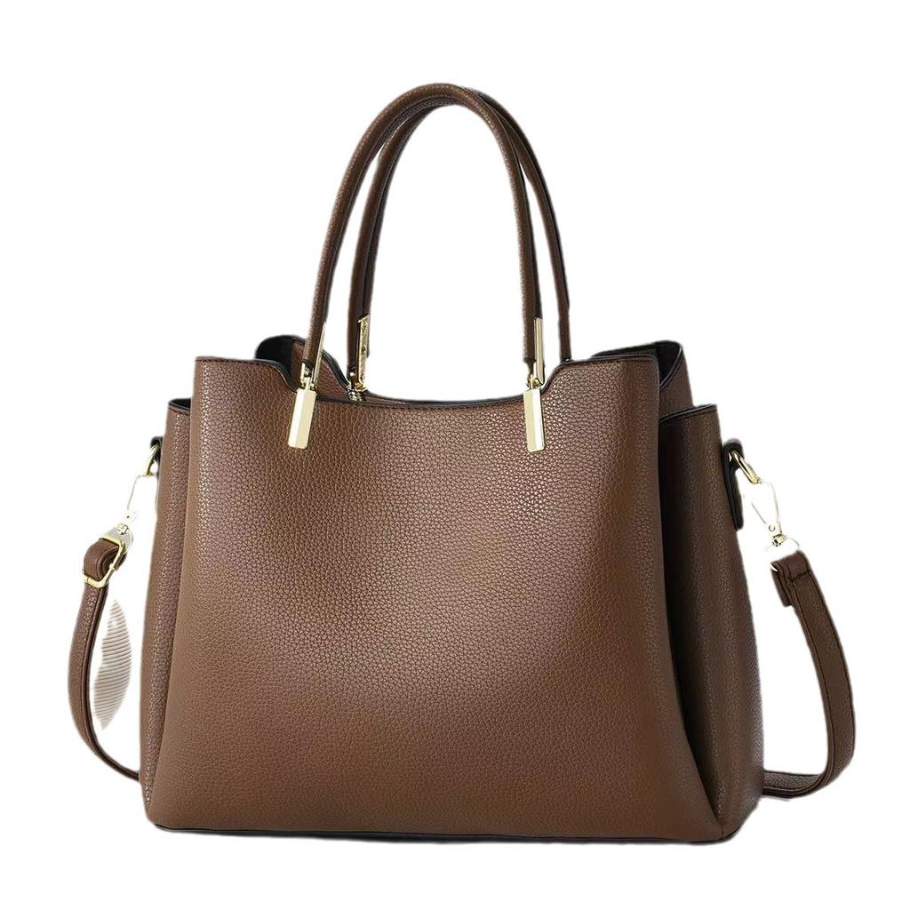 Koreanischer Stil Hohe Textur Einfarbig Weiches Leder Elegante Damentasche Trendy Fashion Schulter Handtasche