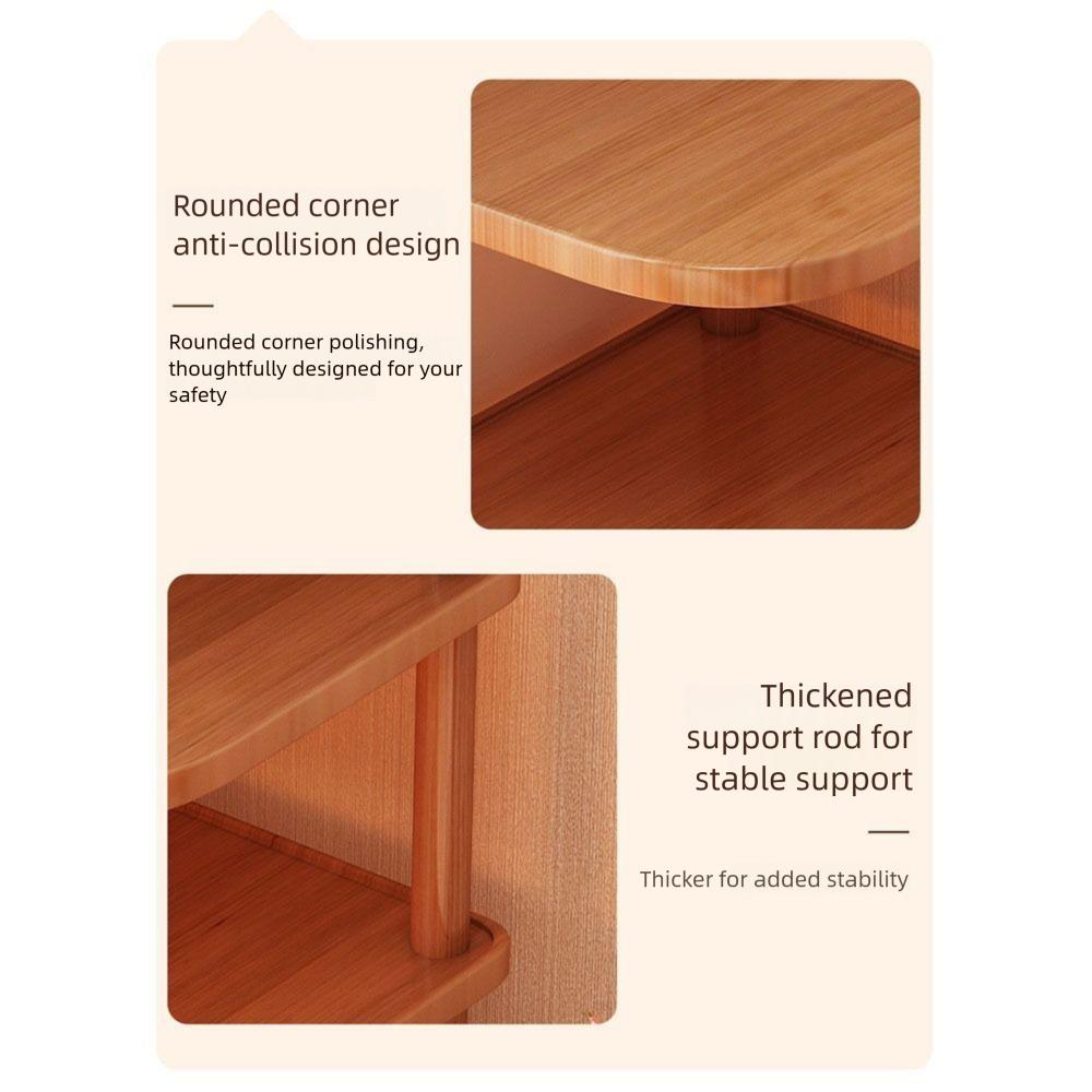 Stackable Desktop Corner Stand Vertical Design Corner Storage Rack Wood Book Shelf  Household