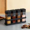 Four-grid Integrated Barbecue Spice Bottle Household Combination Set Spice Jar Kitchen Sealed Moisture-proof Spice Bottle