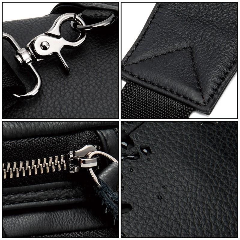 Real Cowhide Men's Bag Single Shoulder Crossbody Genuine Leather Chest Korean Casual Top Layer