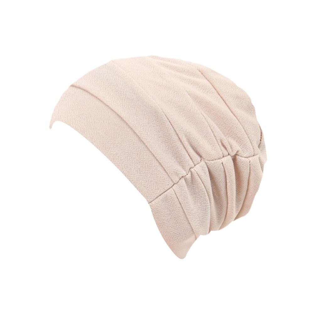 Comfortable Vintage Hijab Caps Elastic Soft Polyester Islamic Headband Breathable Wrap Style Cancer Chemo Hat Hair Loss