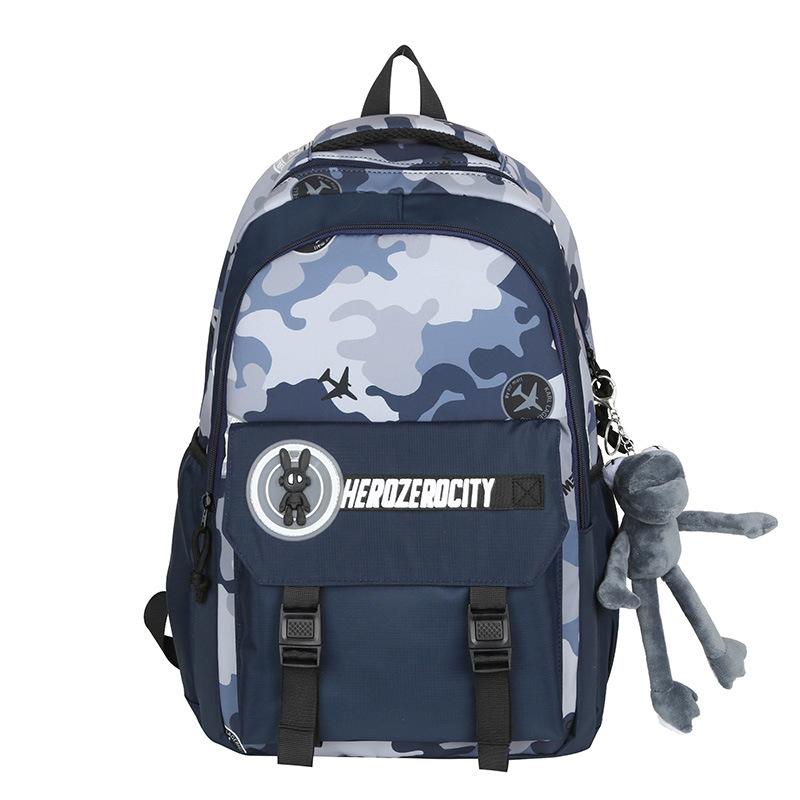 

TS JYL laptop bag,Trendy Casual Boy Backpack Light Forest Travel Student Large School Bag single package синий