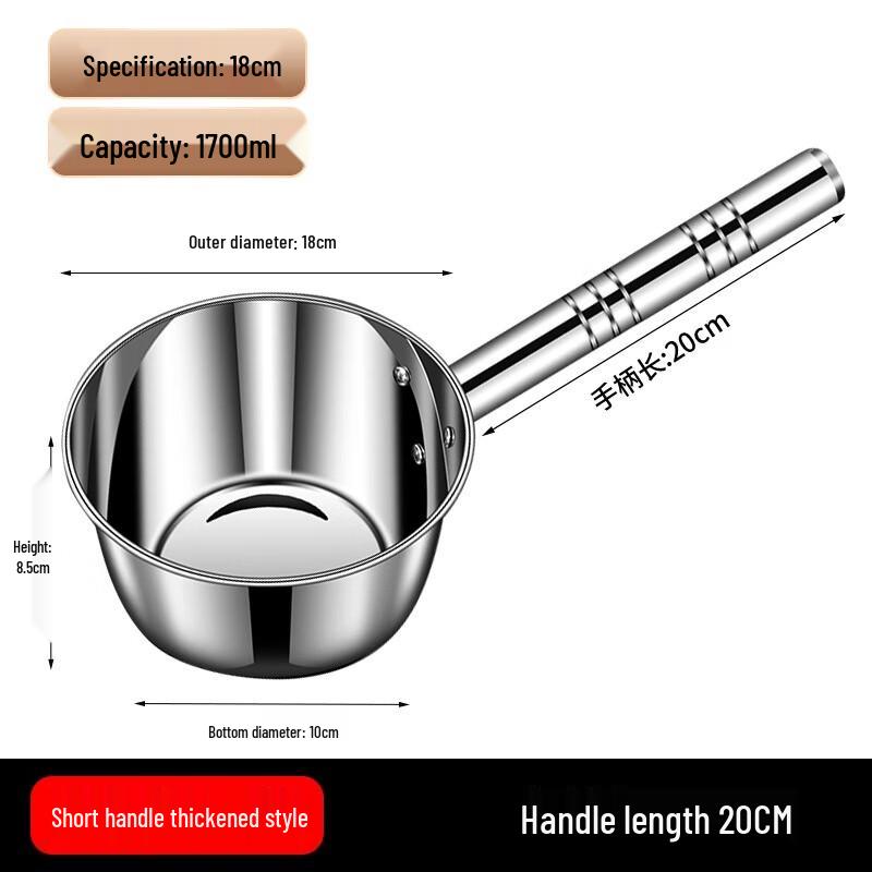 Long Handle Stainless Steel Water Scoop 10-Pack
