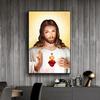 Heiligstes Herz Jesu Wandkunst Leinwandgemälde Wandposter Cuadros Dekor Hintergrund Wanddekoration