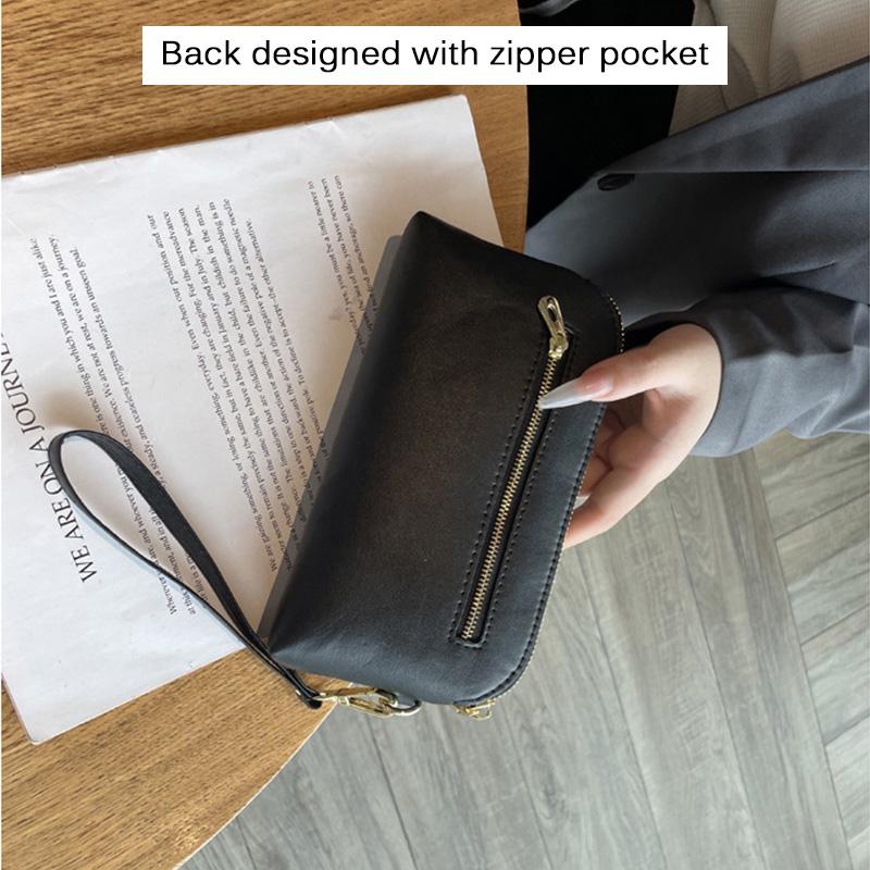 Nowa Kopertówka z Haftem w Pepitkę Skóra Naturalna Damskie Kopertówki Projekt Marki Pszczoła Skóra Krowia Długi Portfel Damska Torebka na Telefon