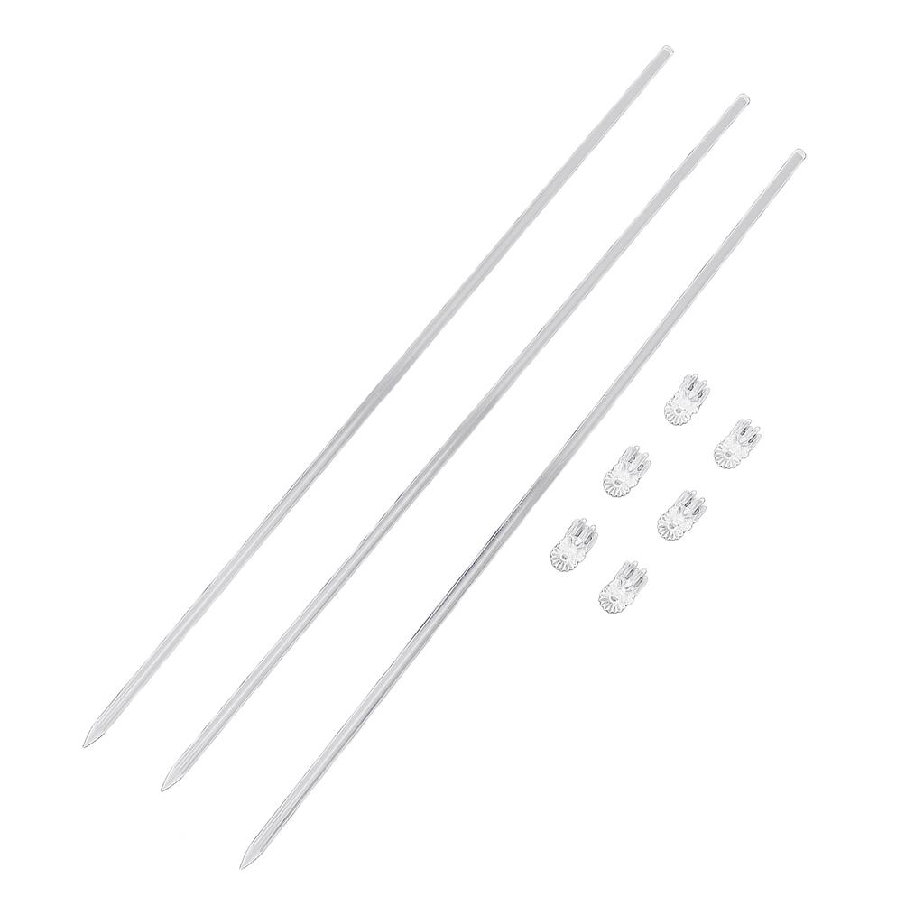36 stuks 15,6 inch Acryl Plantensteunen, Heldere Bloemondersteunstokken met Clips, Ideaal voor Orchideeën en Potplanten