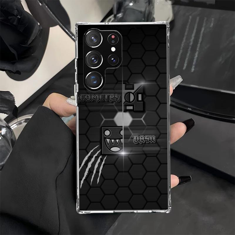 Geometry Dash Game Phone Case for Samsung Galaxy S25 Edge S24 Ultra S23 Plus S22 S20 FE S10 + Soft Print Cover Coque