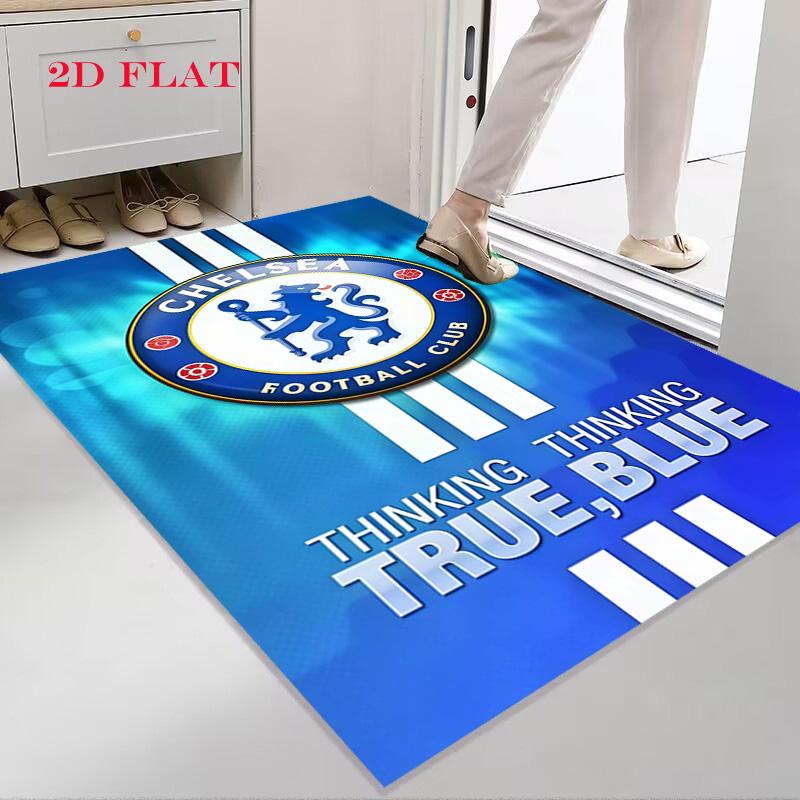 Chelsea FC Logo Carpet Rug for Living Room Bedroom Home Sofa Decoration,Kids Play Nonslip Floor Mat