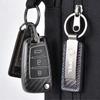 Nyckelringshänge i kolfiberläder, bilnyckelringshänge För Opel Astra j g Insignia Corsa d Vectra c Zafira a Bilprylar