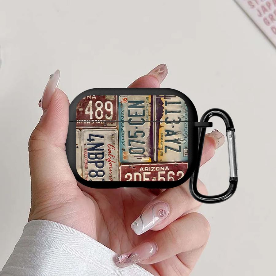 

Cool License Plate Design Earphone Cases Cover Case For Airpods Pro 1 2 Pro3 4 3 Pro2 Airpods Pro 3