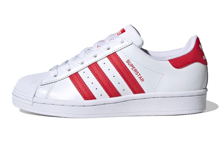 

Adidas Originals J Leather Balance Low top Kids Skateboarding Shoes White Red FW8293 35.5