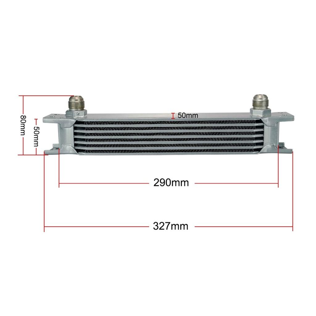 FVCFBLPTTE Pqy - Universal Aluminum Cooler Engine Transmission British Type Cooler Kit 7 Row PQY7007 Cooler (Silver)