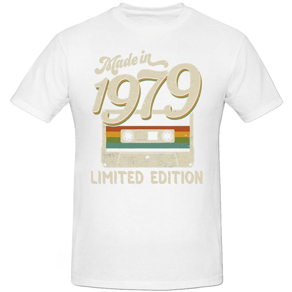 Made in 1979 Limited Edition 45th Birthday Cassette Tape T Shirts Summer Graphic Cotton Streetwear Short Sleeve Tshirt Men