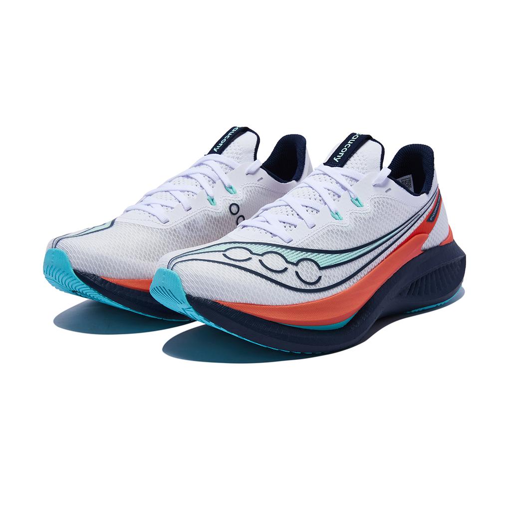 SAUCONY Endorphin Pro 5 Comfortable Sports Bounce Carbon Plate Running Shoes Unisex Running Shoes White Blue S31064-672