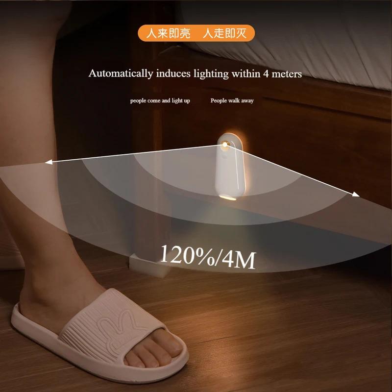 Toilet Night Light LED Toilet Light Rechargeable Motion Sensor Toilet Seat Light Smart Toilet Light for Home Bathroom Corridor
