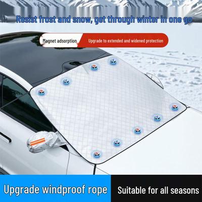 Pare-soleil de voiture anti-chute: Housse Magnétique de Pare-brise Anti-Givre et Neige