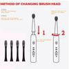 Fully Automatic Universal Ultrasonic Electric Toothbrush For Adults And Children Upgraded Six Gears With 4 Brush Heads