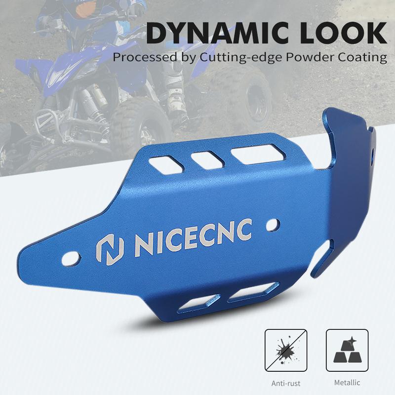 NiceCNC ATV Exhaust Muffler Mid Pipe Heat Shield Protector Guard Cover for Yamaha YFZ450R YFZ 450R 450 R Aluminum Accessories