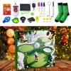 Christmas Countdown Golf-Themed 24-Day Creative Calendar Golf Clubs Balls Tees Scorecard for Men Teen Adult Boys Seasonal