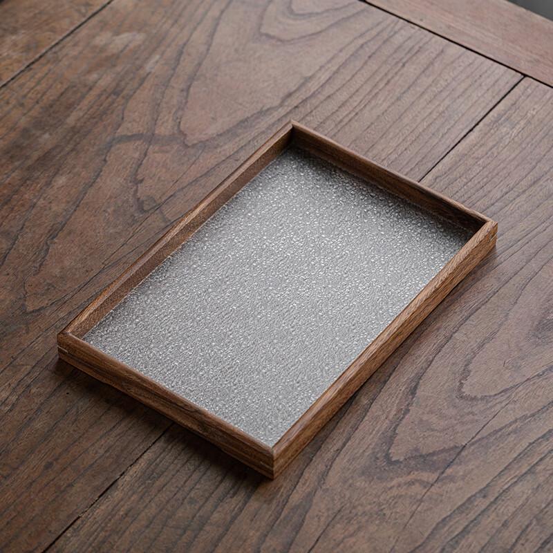 Rectangular Walnut Wood Tea Tray