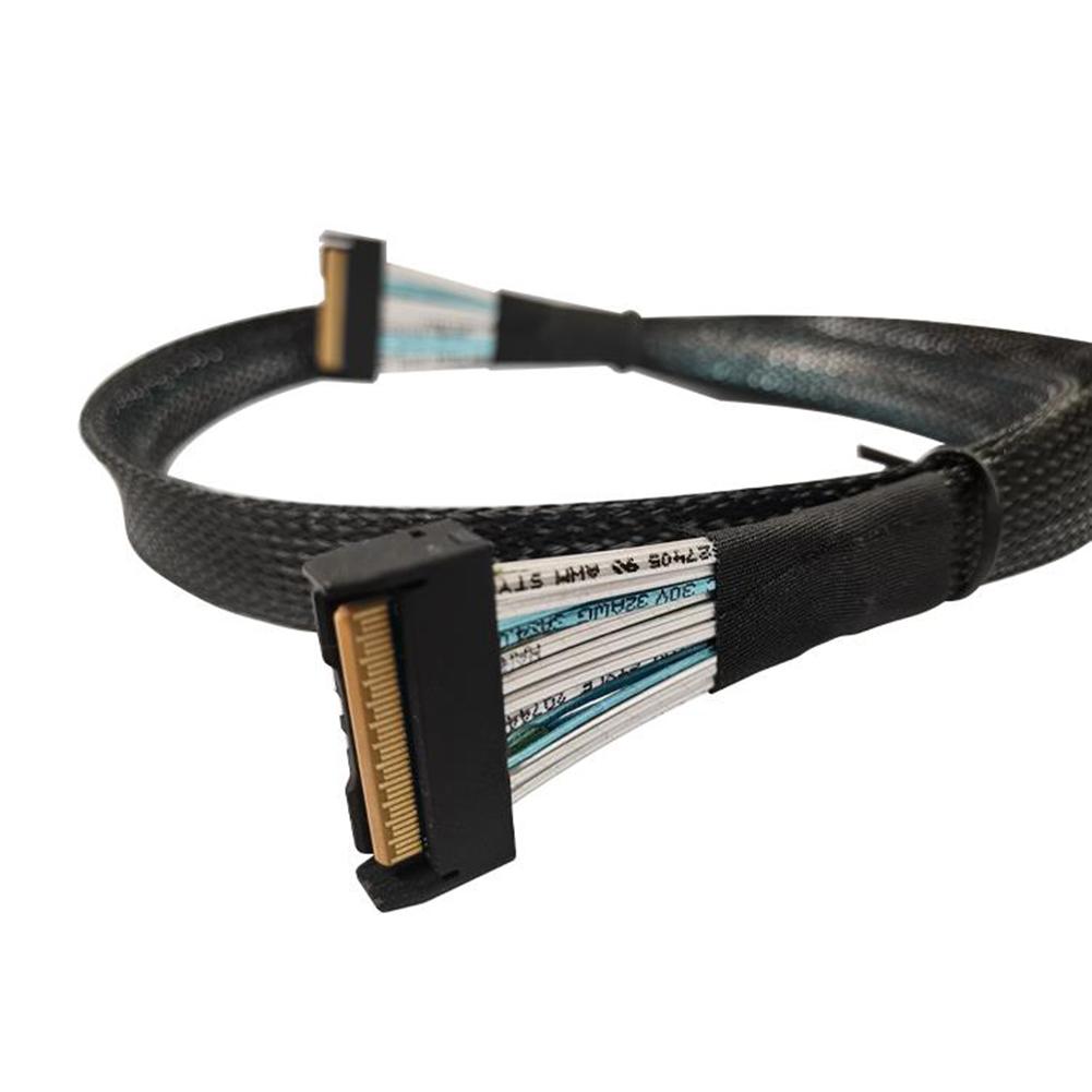 Mini SAS Cable 32Gbps Plug and Play PCIE 5.0 Slim SAS MCIO 74P To MCIO 74P Cable Connection Cable for Workstations Data Storage