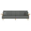 Dark Gray Fabric Sleeper Sofa with Armrests