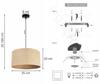 Hanging Lamp, Ceiling Chandelier, Lampshade 35 Cm