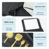 Waterproof and Oil-proof Kitchen Apron with Knife and Fork Design, Dirt-resistant and Thin for Summer Cooking. Perfect for Women.