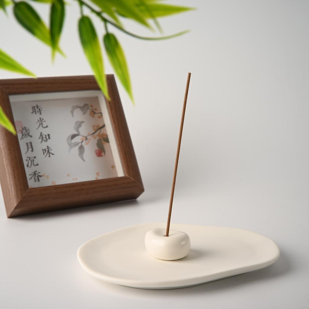 Ceramics  Aroma Holder Incense Holder Teahouse Incense Burner Ornament  Minimalist Reed Diffuser Stand Home Decor Gift