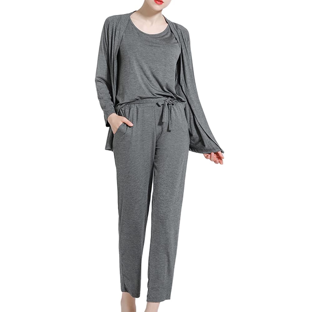 Collection Premium Loungewear Pajama Free Size MR Women's Set, Cute, Gray,