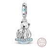 Shining 925 Silver Zircon Inlaid with Winter Designer Charms Beads Fit Wedding and Festival DIY Fine Jewelry Gifts