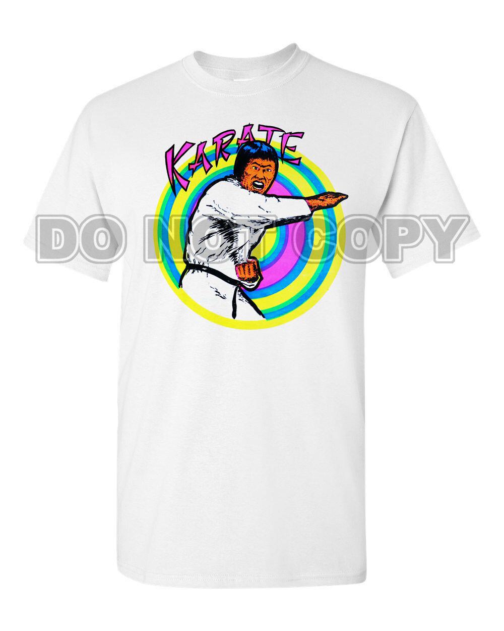 Retro 70 s Style Tee T Shirt Psychedelic Art Men s Novelty KARATE M