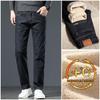 Men's Loose Fit Thickened Velvet Jeans - Plus Size for Fall/Winter