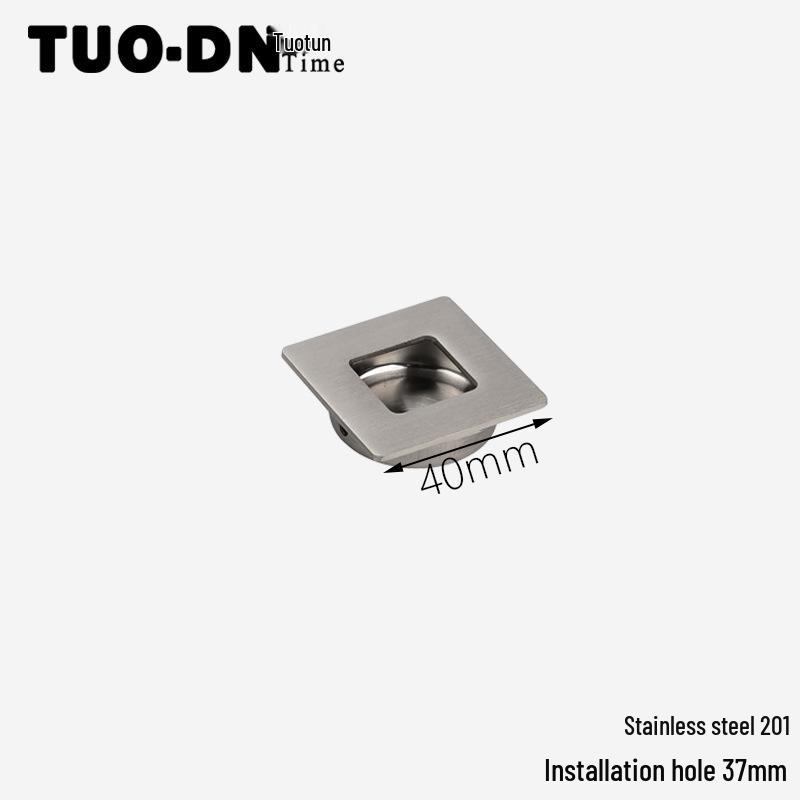 304 Stainless Steel Recessed Sliding Door Handle with Hidden Buckle