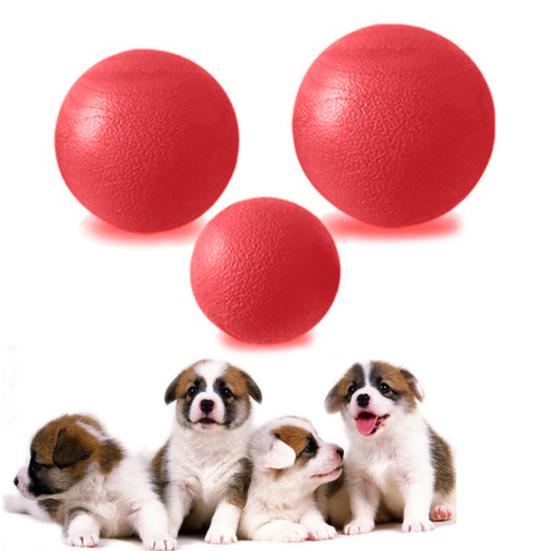 Pet Dog Puppy TPR Bouncing Ball Bite Resistant Molar Training Chew Play Toy