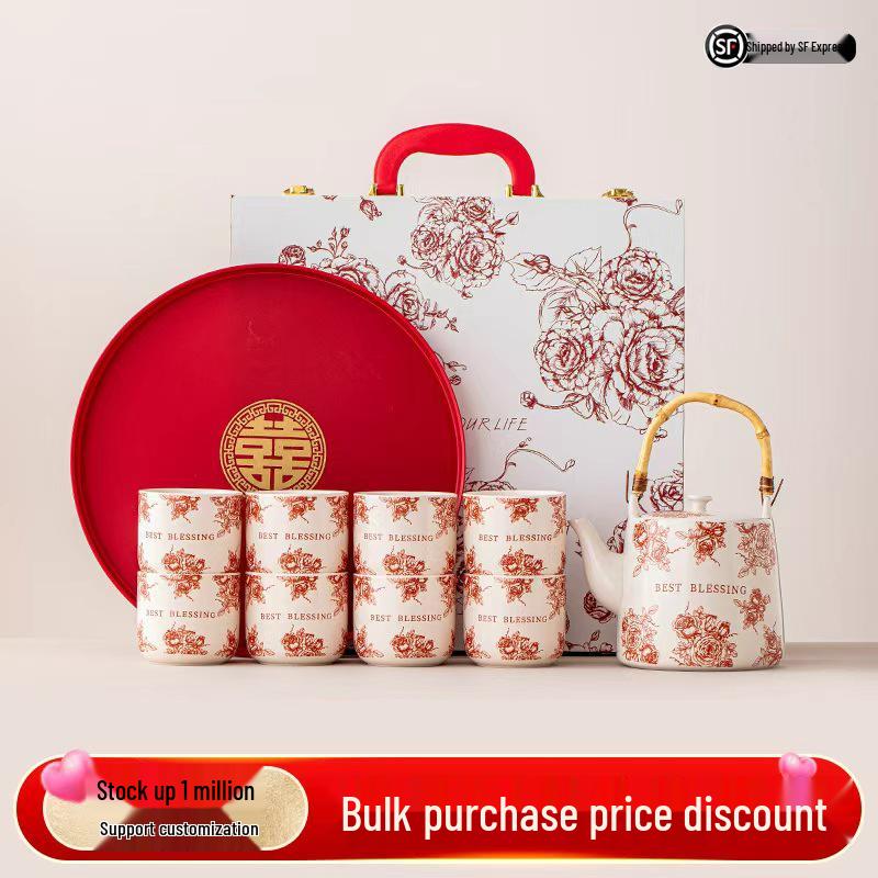 

Elegant Bride & Bridesmaid Tea Set - Perfect Engagement, Wedding, or Housewarming Gift for Best Friends
