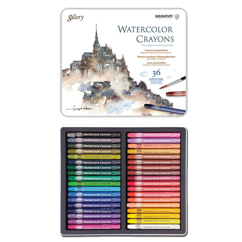 Mungyo Professional Gallery Watercolor Crayons Colors (12, 24, 36 Colors)