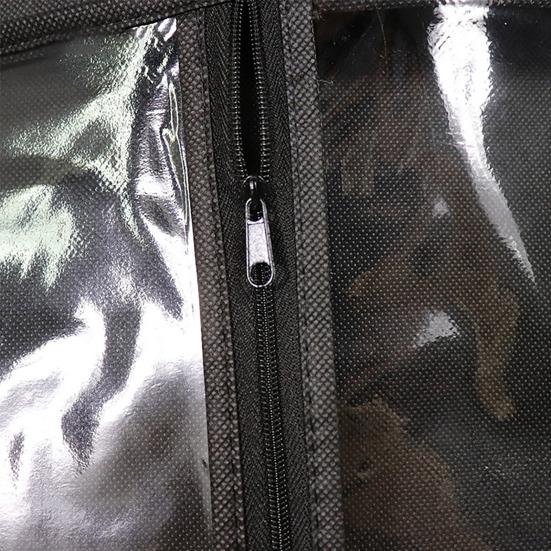 Závěsná taška na paruky Průhledný zip s přenosným závěsným háčkem Prachotěsné zavírání Věšák na paruky