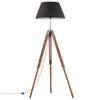 VidaXL Tripod Floor Lamp Brown Standing Lamp Pedestal Lamp Living Room Home Interior Honey and Black 141 288079