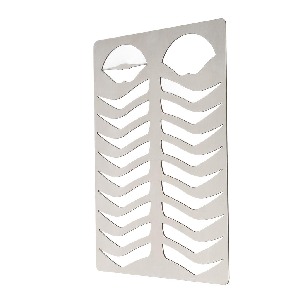 Eyebrow Lip Stencils Brushed Silver Thickened Stainless Steel Reusable Eyebrow Practice Template Makeup Shaper