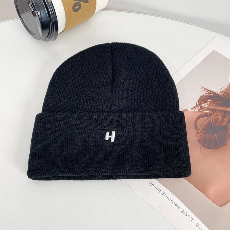 Star hat winter men's wool hat autumn and winter versatile pullover knitted hat warm pile cold hat women