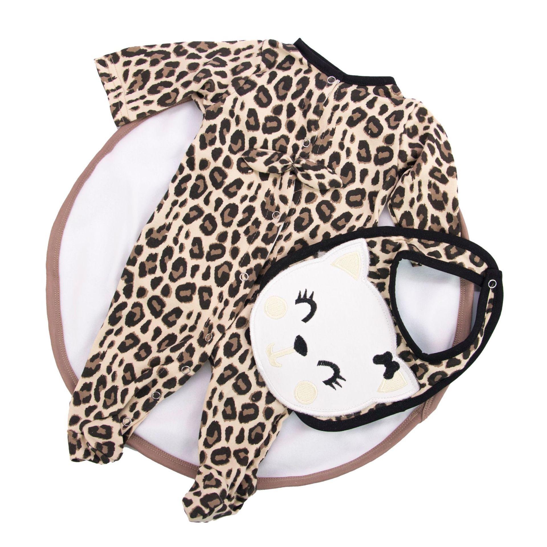 

KEIUMI модная леопардовая одежда для кукол Reborn, костюм для куклы 22-23 дюймов, комбинезон для девочек + нагрудник + одеяло, аксессуары для кукол suit 22-23 inch doll