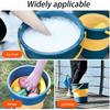 5/10L Folding Portable Bucket with Cover Car Wash Fishing Bathroom Tool Silicone Bucket Outdoor Camping Household Supplies